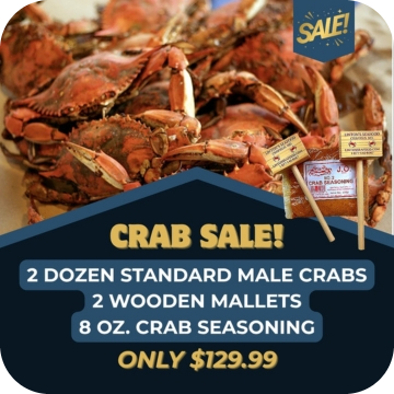 2 doz. Standard Crabs, 2 Mallets, 8 oz. Seasoning